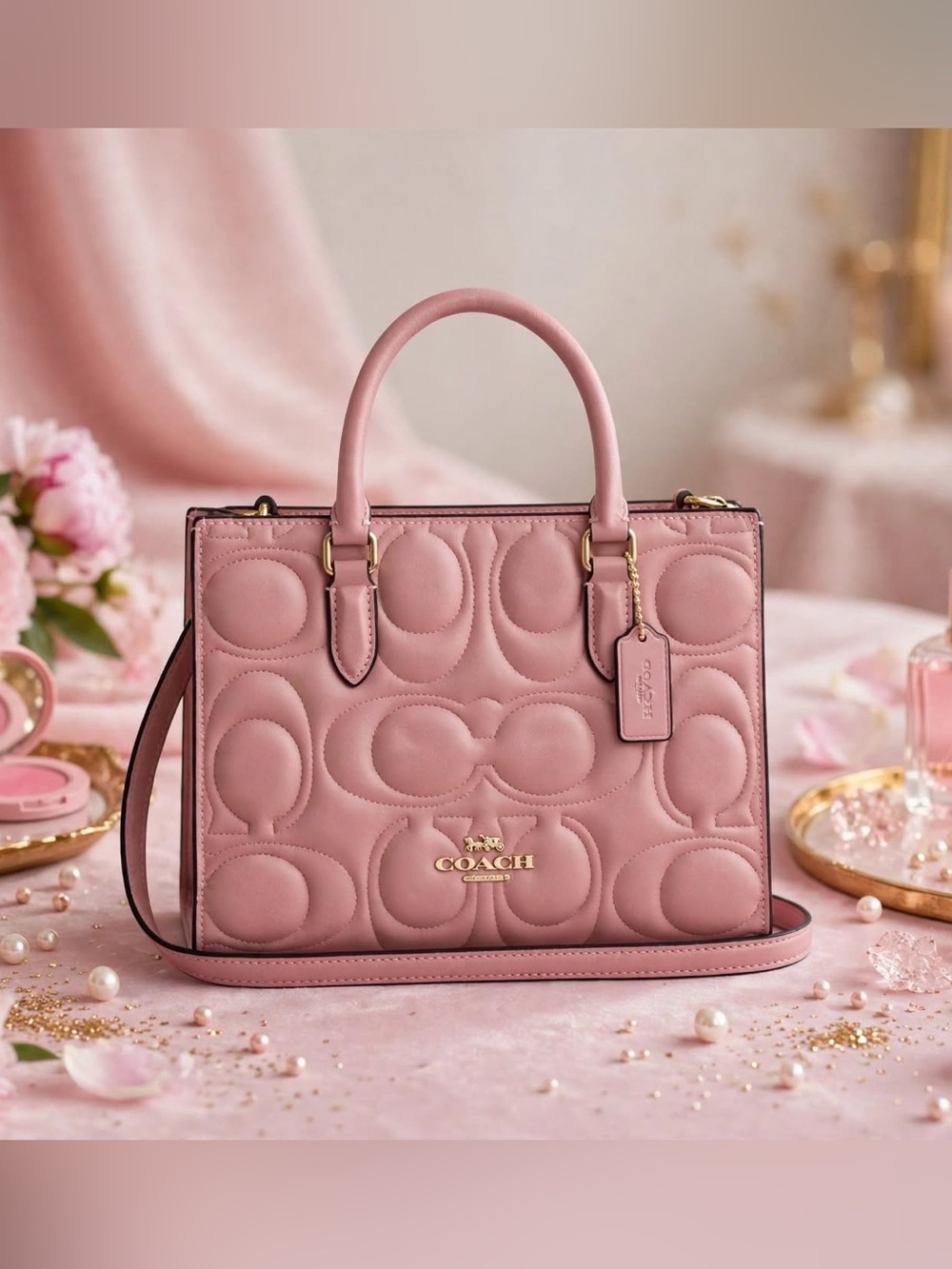 NWT Coach Maggie Small Tote Bag In Signature Leather
